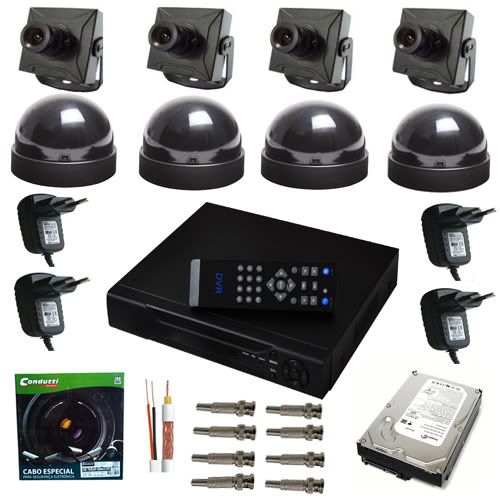 Kit 8 Câm. de seg Compl. + Dvr Stand Alone - Instalado