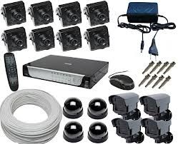 Kit de Seg. CFTV Dvr Stand Alone 8 Canais com Mini Cam.