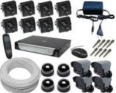 Kit de Seg. CFTV Dvr Stand Alone 8 Canais com Mini Cam.
