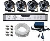 Kit de Seg. CFTV Stand Alone 4 Cam. Infr. Sharp  25 mt